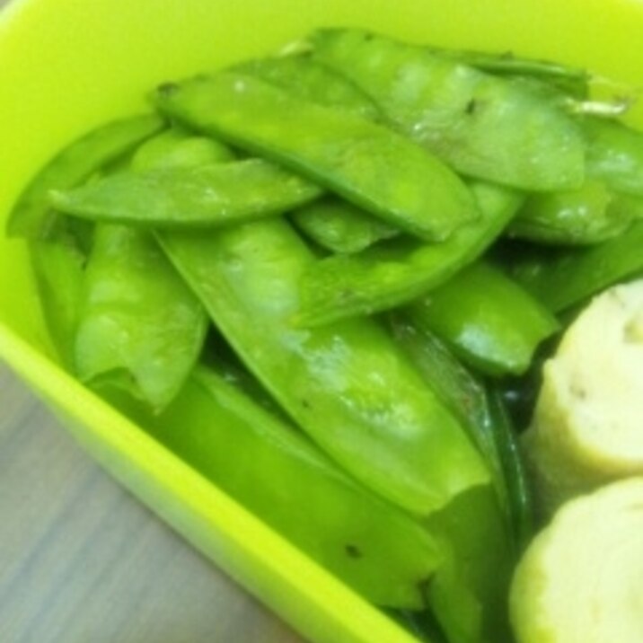 お弁当 さやえんどうの炒め物 レシピ 作り方 By ゆーひーちょん 楽天レシピ